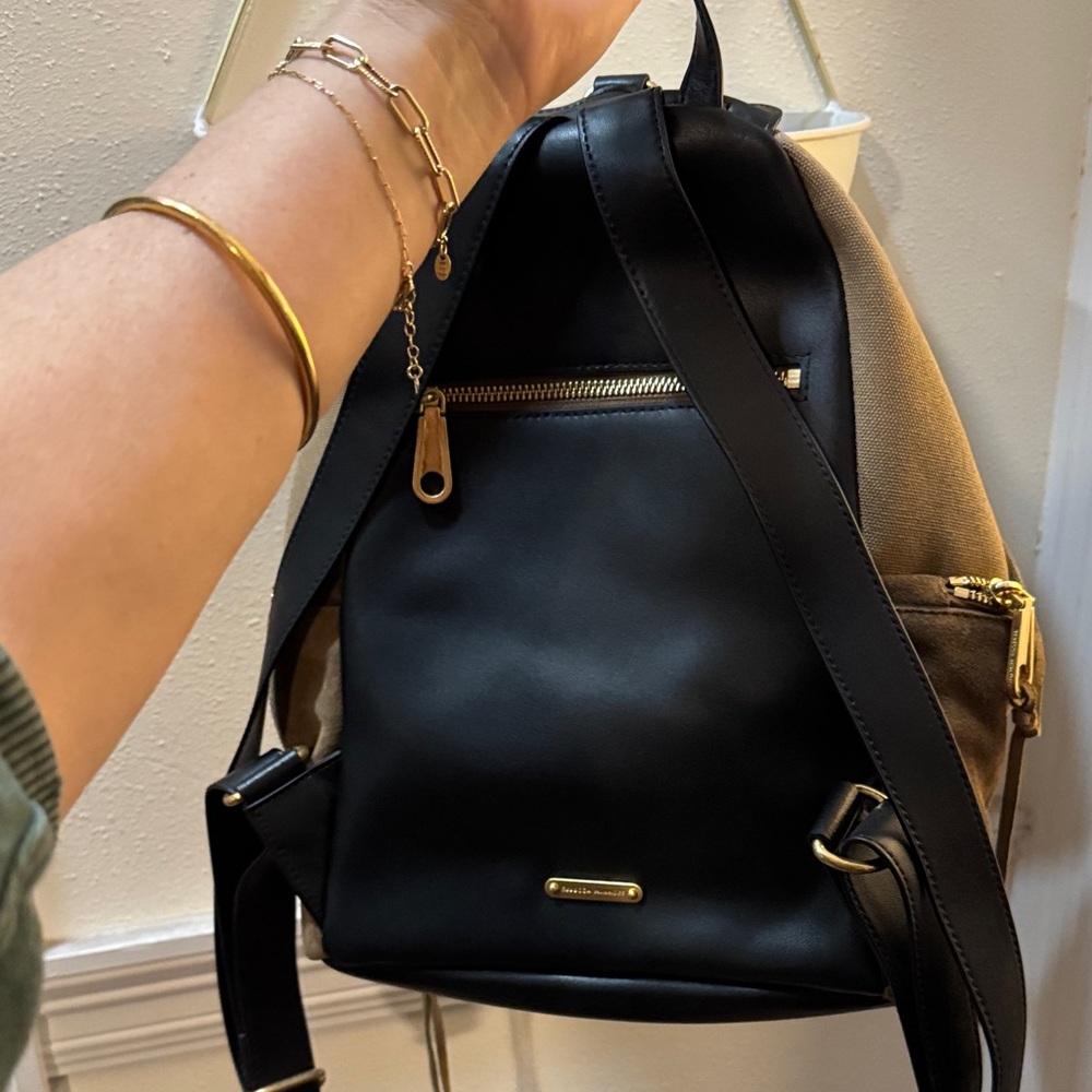 Rebecca Minkoff Tan and Black Backpack - Picture 2 of 6